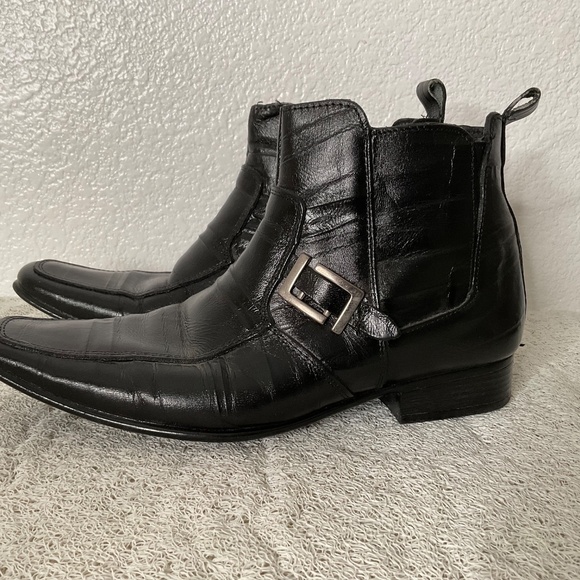 Men’s Dress Ankle Boots Croco Toscano Short Ankle Boots Size 25 US 6. Made in - Picture 3 of 7